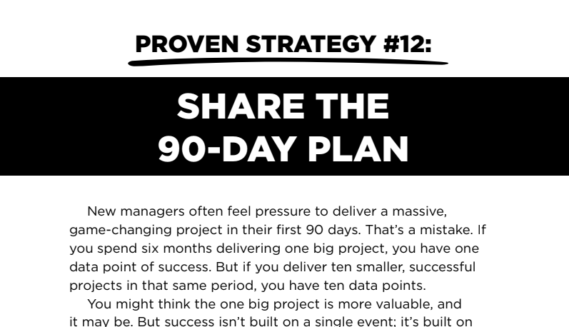 The Realistic 90 Day Plan for New Managers: Focus on Small Wins